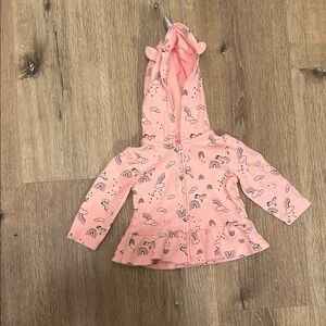 Carter's Pink Baby Jacket with Rainbow and Unicorn Print